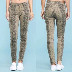 Judy Blue Snakeskin Print Skinny Fit Mid Rise Jeans Pants Size 5/27